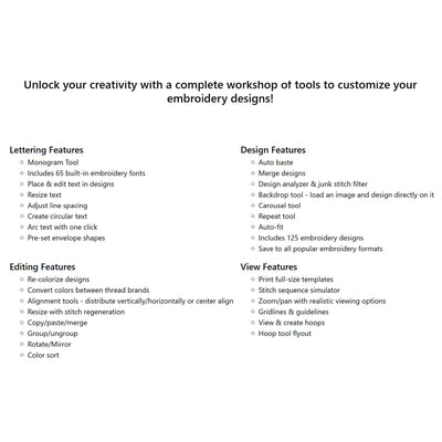 Bernette Customize Embroidery Software by DIME Software Bernette 