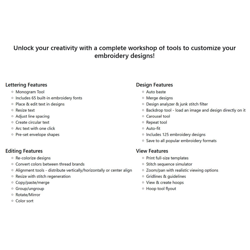 Bernette Customize Embroidery Software by DIME Software Bernette 