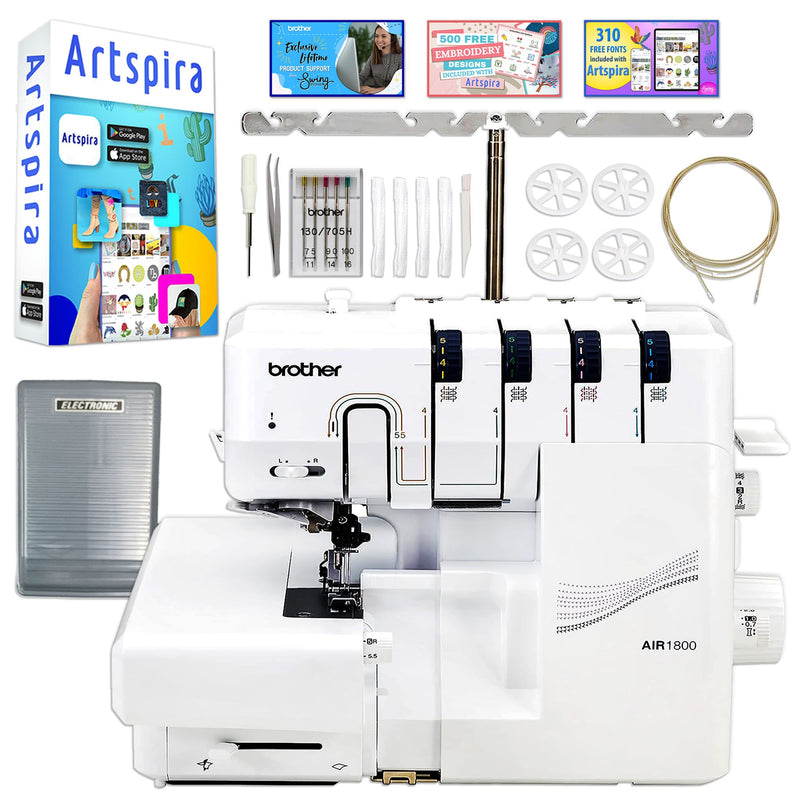 Brother Air1800 Air Serger with Jet-Air Threading with Accessories Brother Air1800 Serger Machine Brother 