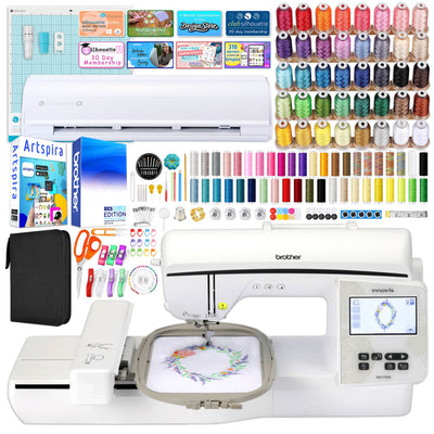 Brother NQ1700E Embroidery Machine with Cameo 5 Alpha Vinyl Cutter Brother NQ1700E Embroidery Machines Brother 