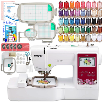 Brother PE545 Embroidery Machine with Hoops &amp; Embroidery Threads - Swing Design - 1