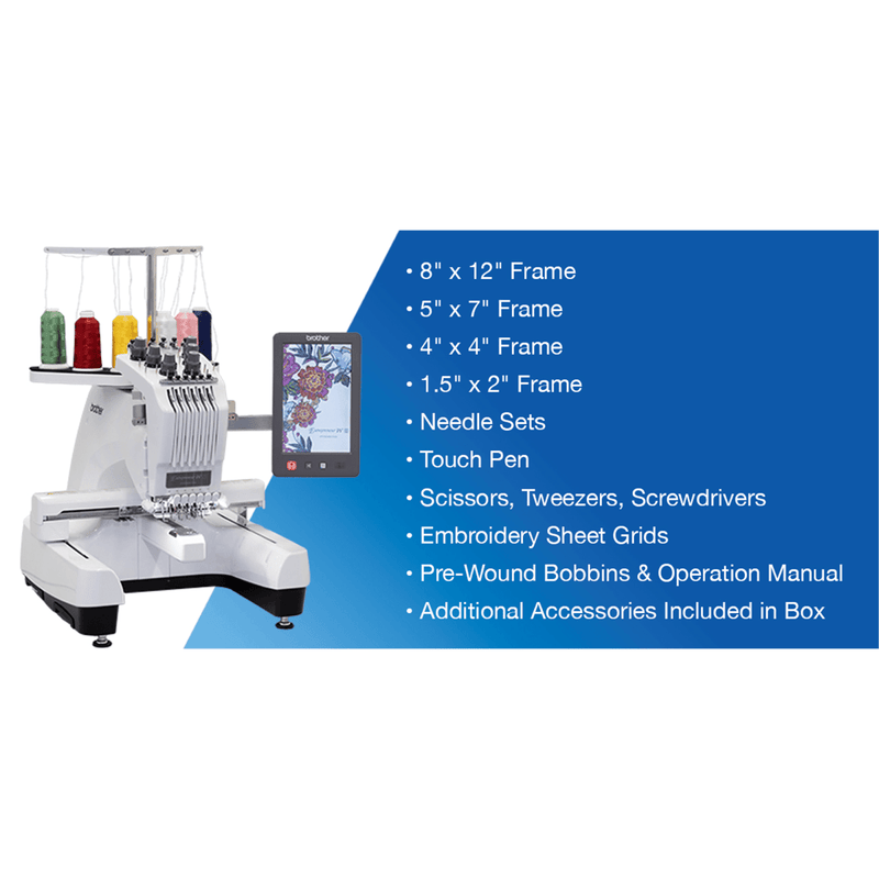 Brother PR680W 6-Needle Embroidery Machine with 40+ Accessories Swing Design 19
