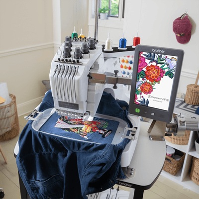 Brother PR680W 6-Needle Embroidery Machine with 40+ Accessories Swing Design 12