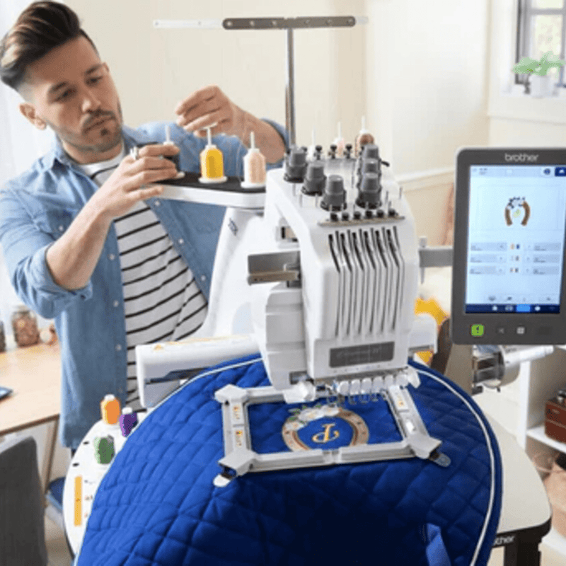 Brother PR680W 6-Needle Embroidery Machine with 40+ Accessories Swing Design 17