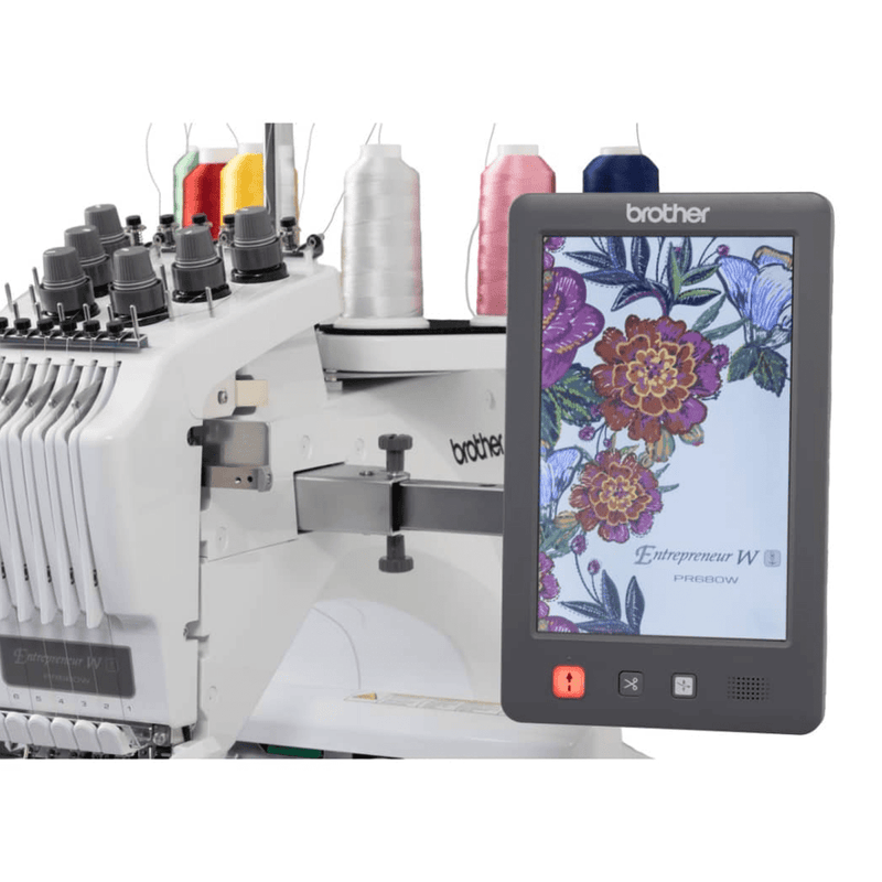 Brother PR680W 6-Needle Embroidery Machine with 40+ Accessories Swing Design 16