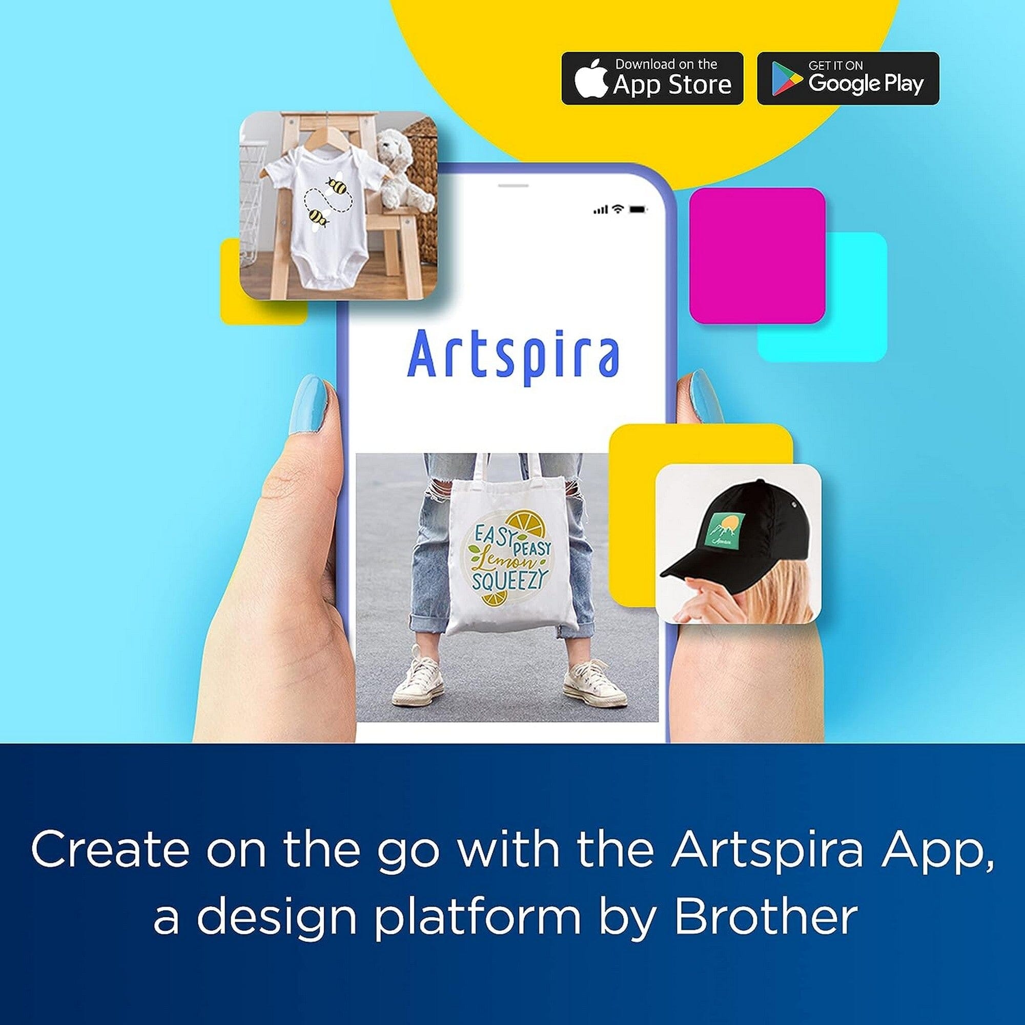 Brother PrintModa Dual Function Fabric Printer with Brother SE2000 & Artspira Swing Design 