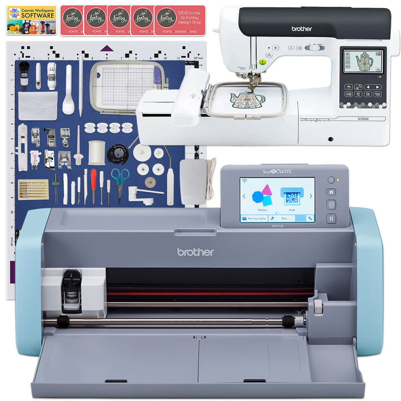Brother ScanNCut SDX125e Cutting Machine with SE2000 Sewing & Embroidery Machine Brother SE2000 Embroidery Machines Brother 
