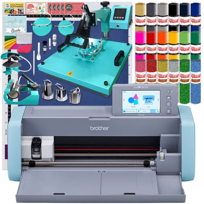 Brother ScanNCut SDX125e Wireless Machine with 8-in-1 Heat Press Bundle - Swing Design1