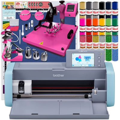 Brother ScanNCut SDX125e Wireless Machine with 8-in-1 Heat Press Bundle - Swing Design1