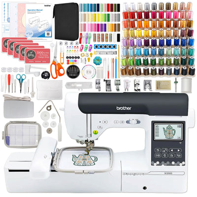 Brother SE2000 Embroidery &amp; Sewing Machine w/ 123 Spools &amp; 200+ Accessories Brother SE2000 Embroidery Machines Brother 