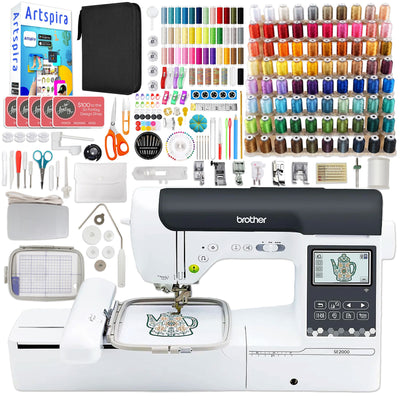 Brother SE2000 Embroidery &amp; Sewing Machine w/ 123 Spools &amp; 200+ Accessories Brother SE2000 Embroidery Machines Brother 