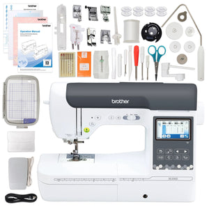 Brother SE2000 Embroidery & Sewing Machine w/ 5" x 7" Hoop & Accessories Brother Sewing Bundle Brother 