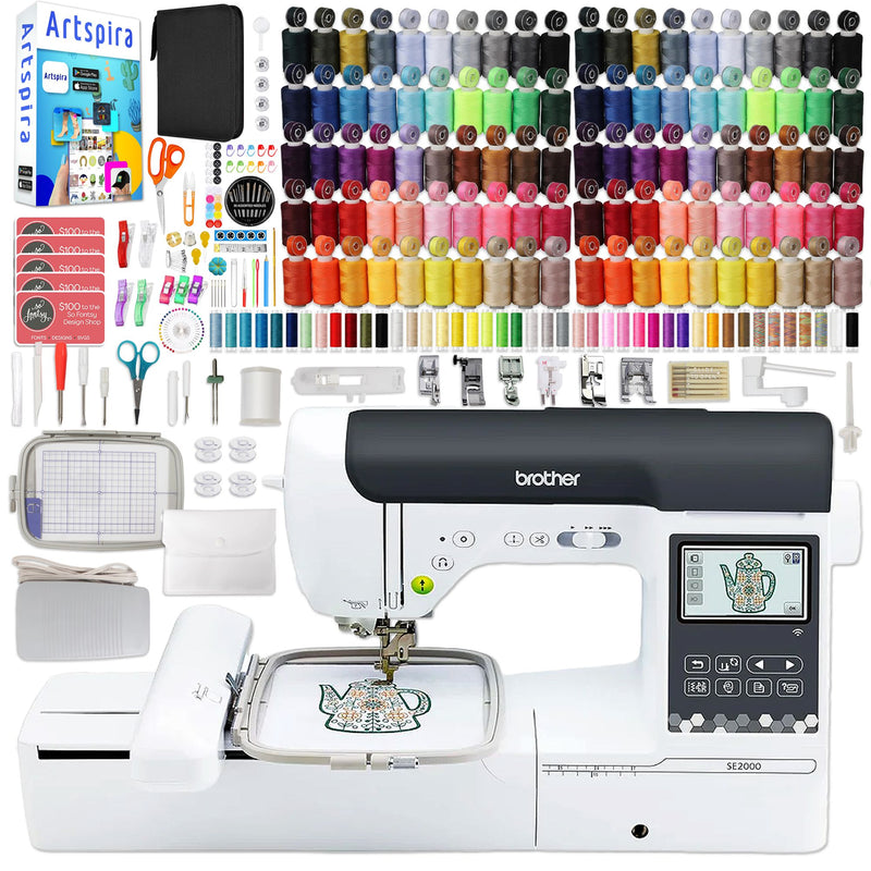 Brother SE2000 Embroidery & Sewing Machine w/ Deluxe Sewing Bundle Brother SE2000 Embroidery Machines Brother 