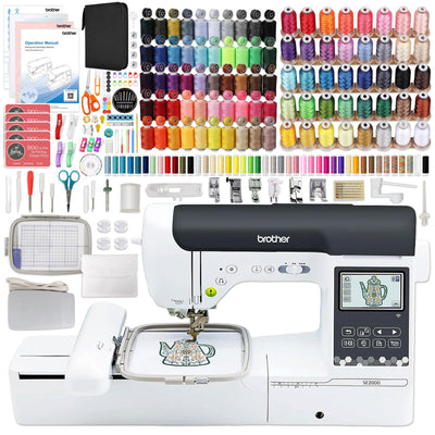 Brother SE2000 Embroidery &amp; Sewing Machine w/ Deluxe Thread &amp; Accessory Bundle Brother SE2000 Embroidery Machines Brother 