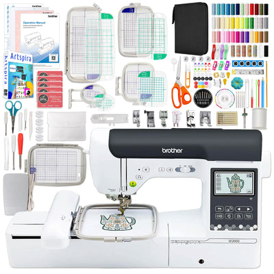 Brother SE2000 Embroidery &amp; Sewing Machine with Deluxe Hoop Bundle Brother SE2000 Embroidery Machines Brother 