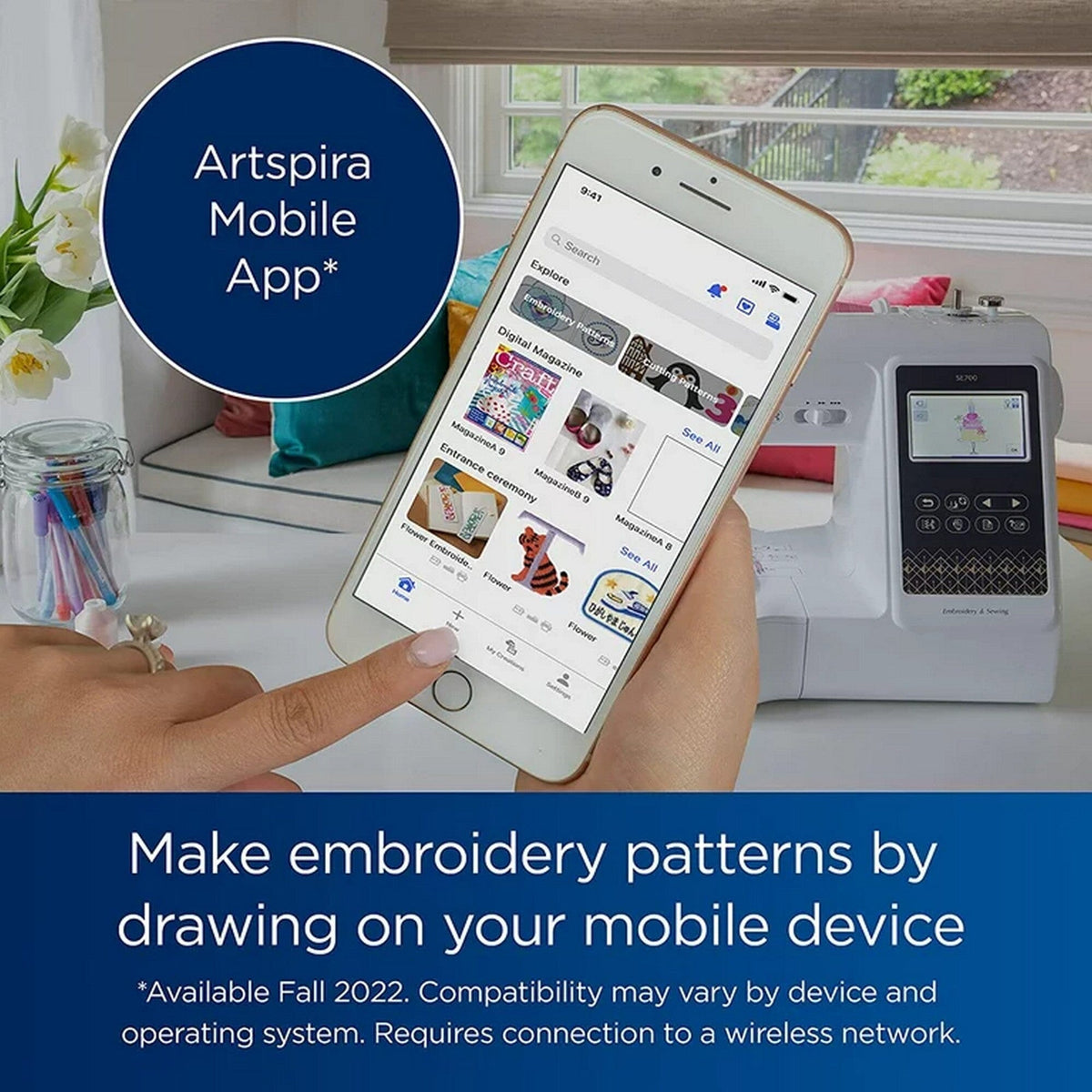 Brother SE700 Embroidery &amp; Sewing Machine w/ 130 Spools &amp; Accessories Brother Sewing Bundle Brother 