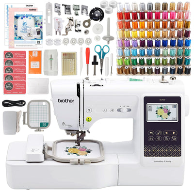 Brother SE700 Embroidery &amp; Sewing Machine w/ 80 Embroidery Spools &amp; Accessories Brother SE700 Embroidery Machine Brother 