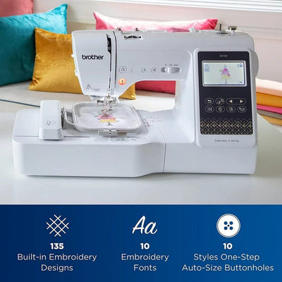 Brother SE700 Embroidery & Sewing Machine w/ 80 Embroidery Spools & Accessories Brother Sewing Bundle Brother 