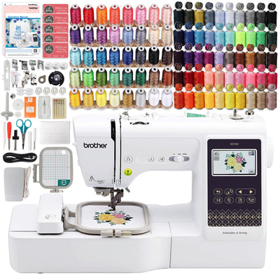 Brother SE700 Embroidery &amp; Sewing Machine w/ 90 Spools &amp; Accessories Brother Sewing Bundle Brother 