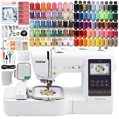 Brother SE700 Embroidery &amp; Sewing Machine w/ 90 Spools &amp; Accessories Swing Design 1