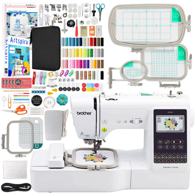 Brother SE700 Embroidery &amp; Sewing Machine with Deluxe Hoop Bundle Brother SE700 Embroidery Machine Brother 
