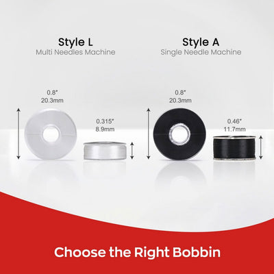 Brother & Singer Type A Prewound Black Embroidery Bobbins - 144pc Sewing Accessories Brother 