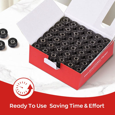 Brother & Singer Type A Prewound Black Embroidery Bobbins - 144pc Sewing Accessories Brother 