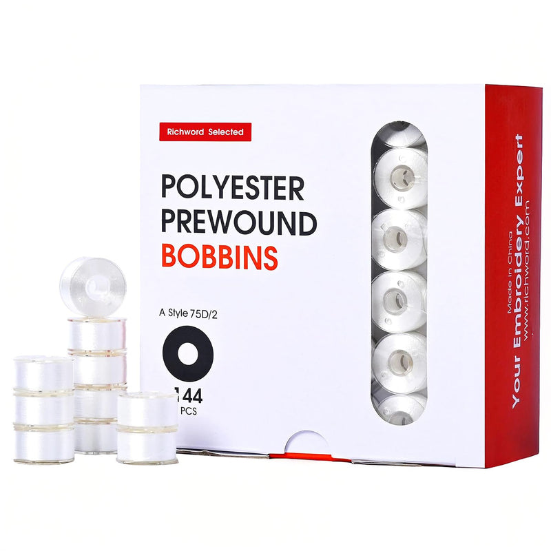 Brother & Singer Type A Prewound White Embroidery Bobbins - 144pc Sewing Accessories Brother 