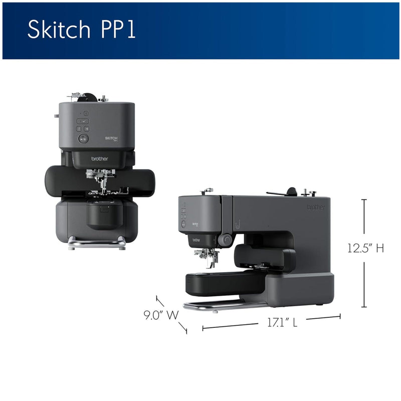 Brother Skitch PP1 4" x 4" Embroidery Machine Bundle with Artspira Studio Brother Sewing Bundle Brother 