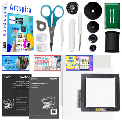 Brother Skitch PP1 4" x 4" Embroidery Machine with Artspira Studio Brother Skitch PP1 Embroidery Machines Brother 