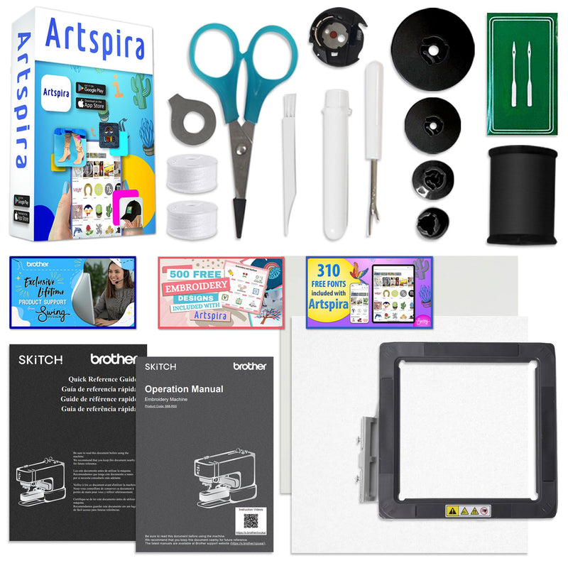 Brother Skitch PP1 4" x 4" Embroidery Machine with Artspira Studio Brother Skitch PP1 Embroidery Machines Brother 