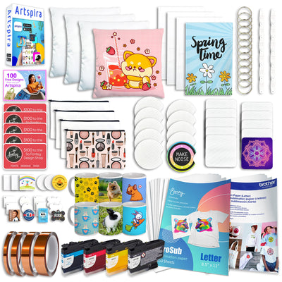 Brother SP-1 Sublimation Printer Bundle with 8-in-1 Heat Press Sublimation Bundle Brother 