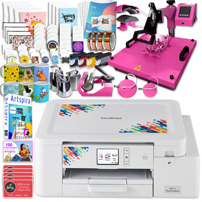 Brother SP-1 Sublimation Printer Bundle with 8-in-1 Heat Press Sublimation Bundle Brother 