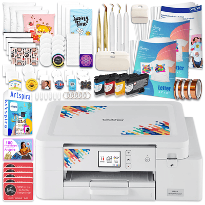 Brother SP-1 Sublimation Printer Deluxe Bundle with 310 Transfer Sheets Swing Design 1