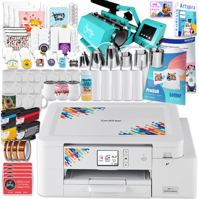 Brother SP-1 Sublimation Printer with 7-in-1 Tumbler Heat Press Bundle Swing Design 1