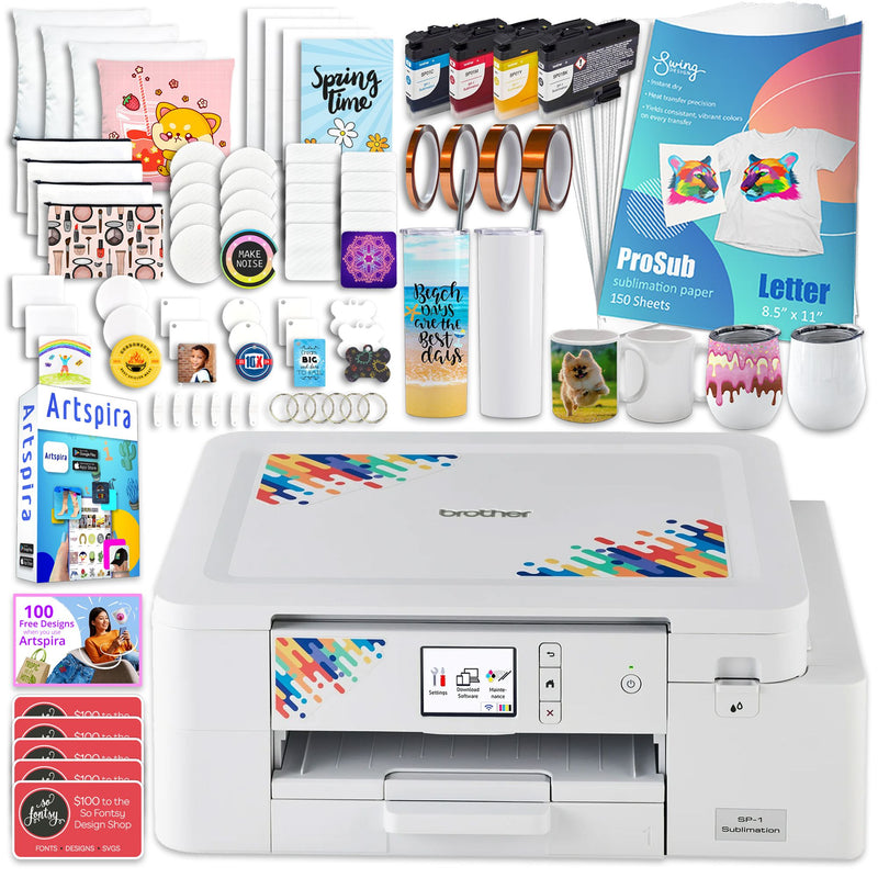 Brother SP-1 Sublimation Printer with Deluxe Starter Bundle Sublimation Bundle Brother 
