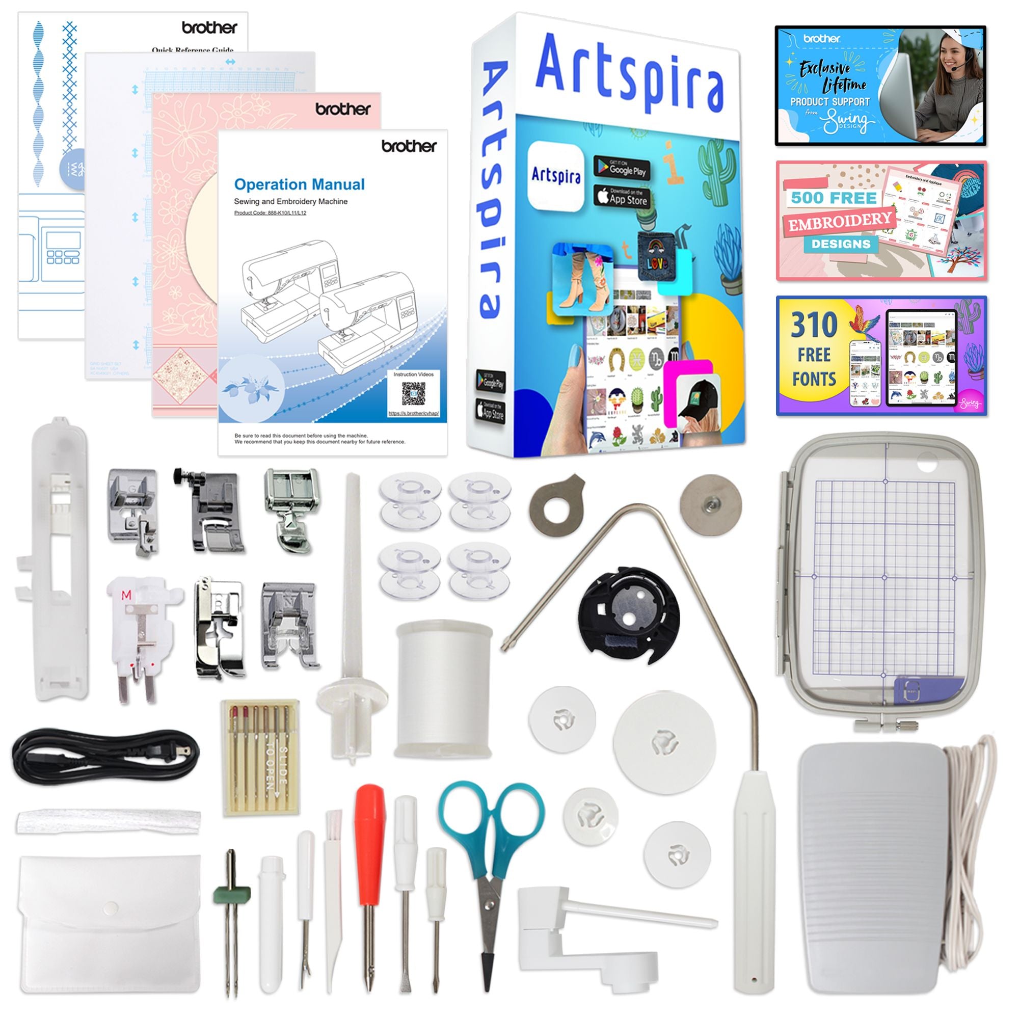 Brother SP-1 Sublimation Printer with SE200 Combo Embroidery Machine Sublimation Bundle Brother 