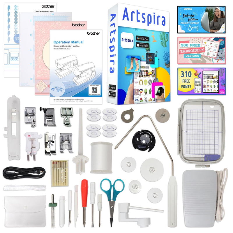 Brother SP-1 Sublimation Printer with SE200 Combo Embroidery Machine Sublimation Bundle Brother 