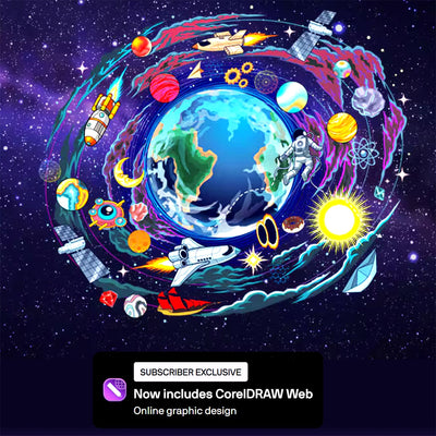 CorelDRAW 2025 Full Graphics Suite 1 Year Subscription - PC & MAC Software CorelDRAW 