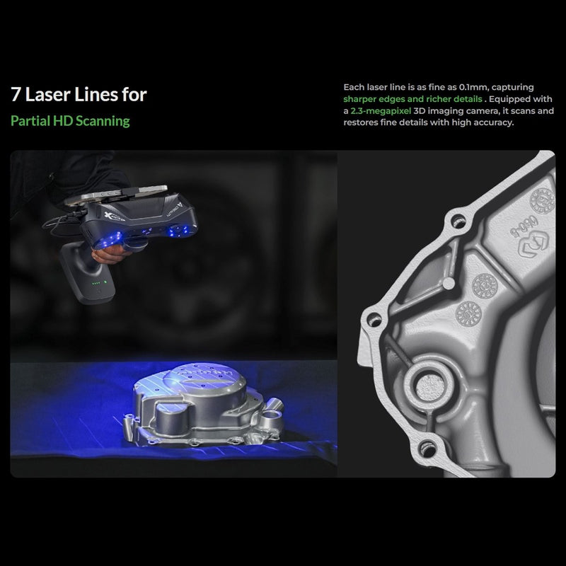 Creality RaptorX Wireless Hybrid Blue Laser & NIR 3D Scanner Swing Design 15