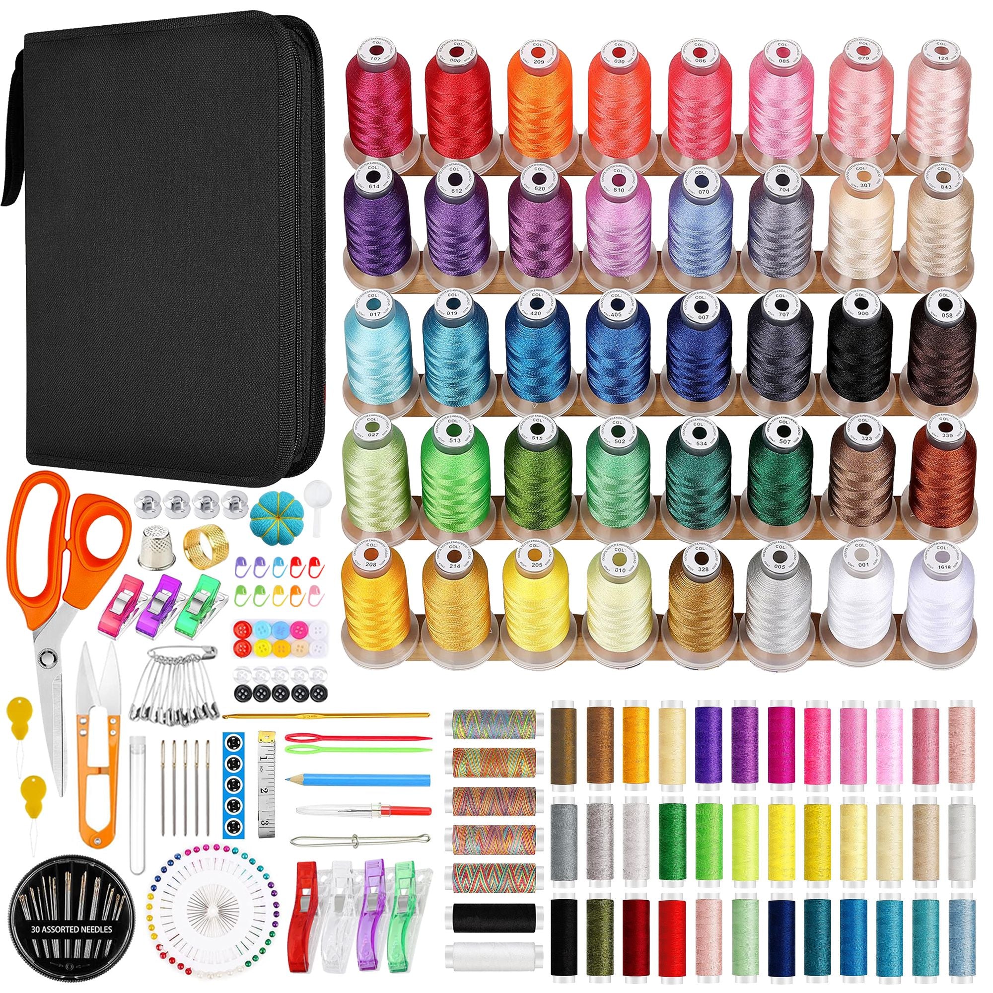 Deluxe Sewing & Embroidery Accessory Kit - 83 Spools Sewing Accessories Brother 