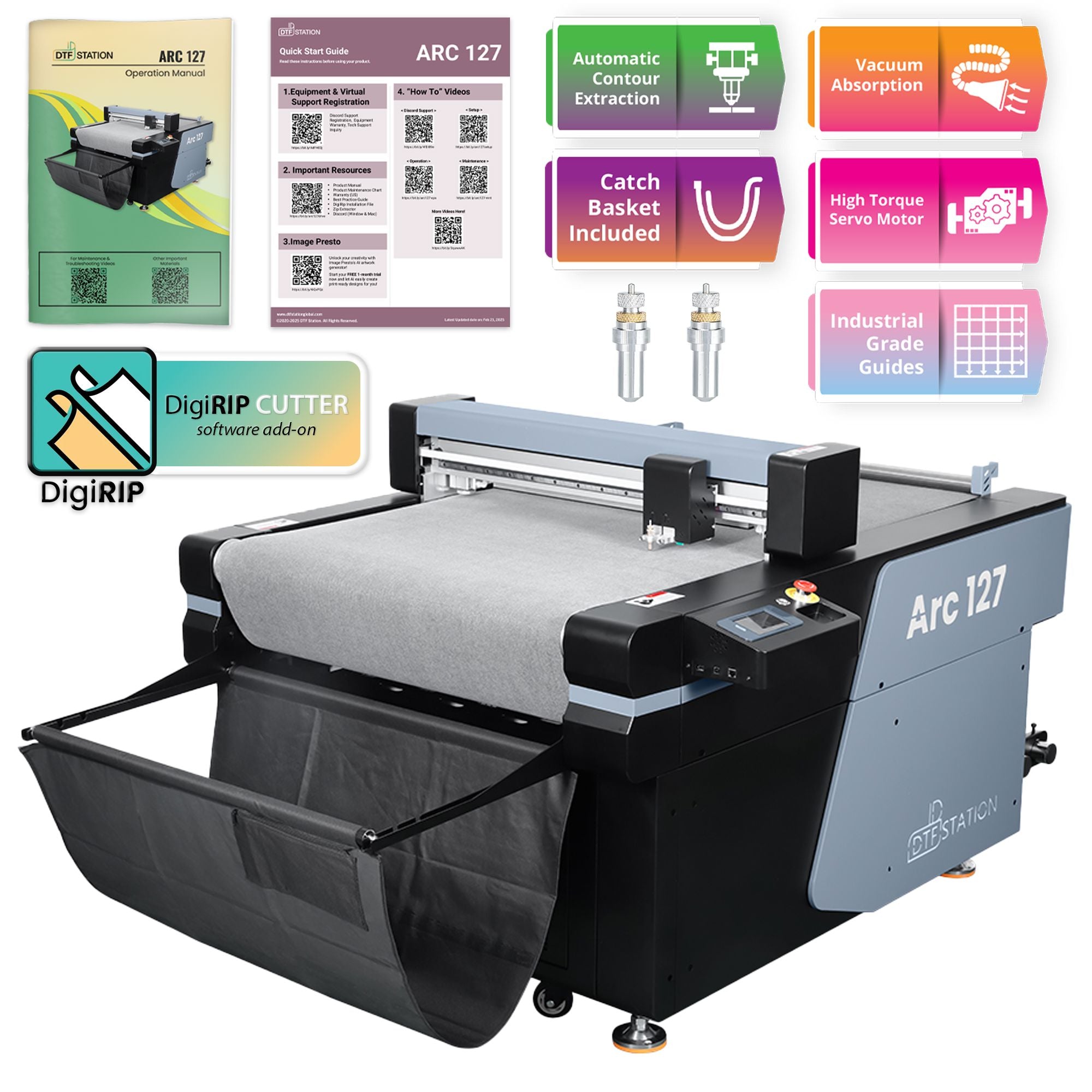 DTF Station Arc 127 27.5in Contour Cutter with DigiRIP Cutter Add-On DTF Bundles Prestige Cutter with DigiRIP Cutter Add-On 