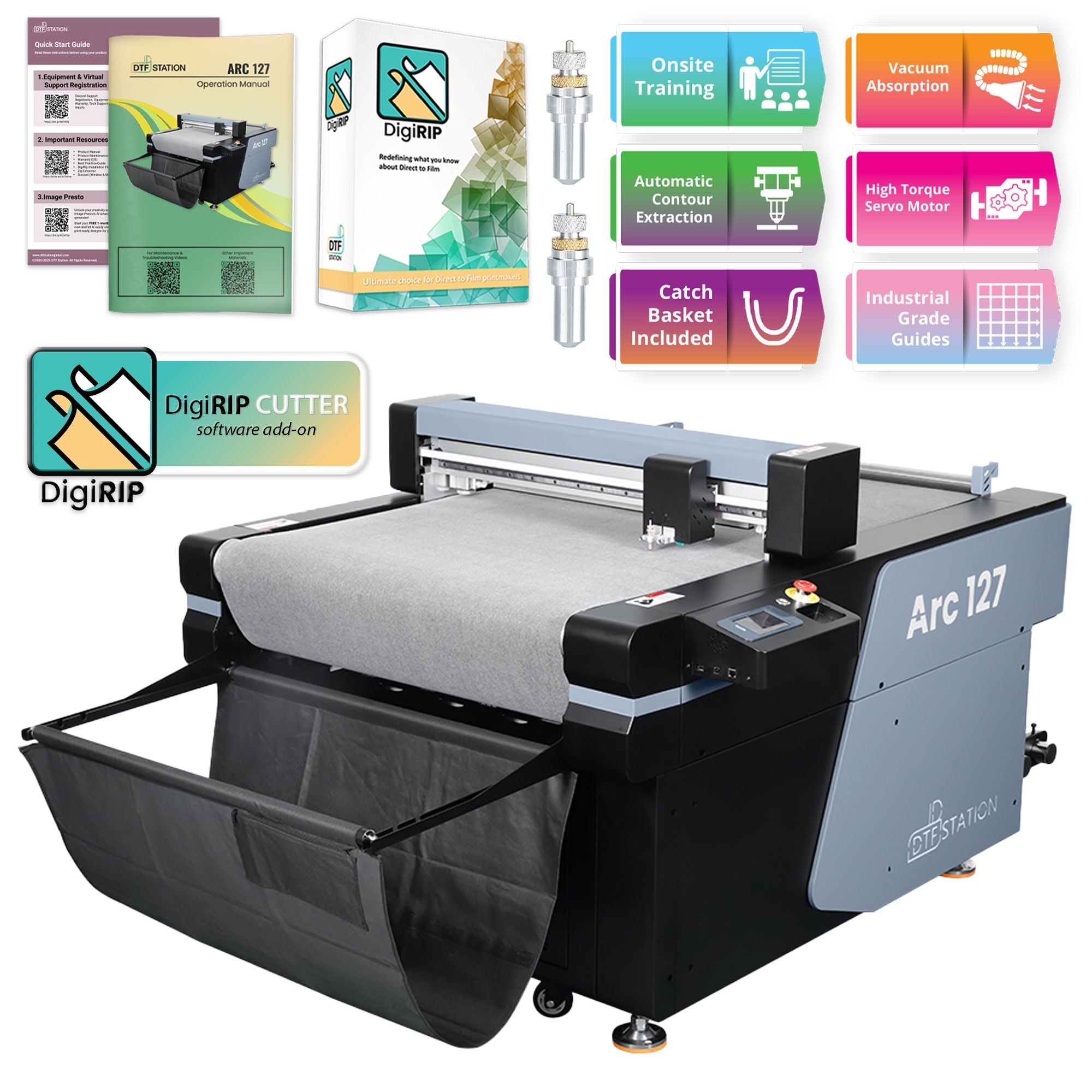 DTF Station Arc 127 27.5in Contour Cutter with DigiRIP Pro & Cutter Add-On DTF Bundles Prestige Cutter with DigiRIP Pro + Cutter Add-On + Onsite Training 