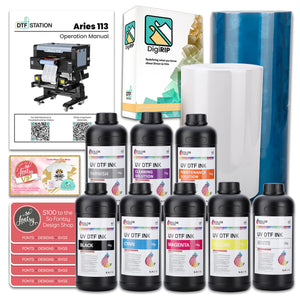 DTF Station Aries 113 UV Direct To Film (DTF) Printer w/ Inks & Supplies DTF Bundles Prestige 
