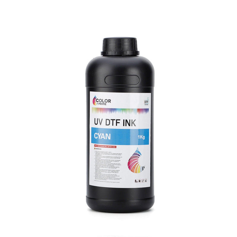 DTF Station UV Direct To Film (DTF) Color Prime Ink 1 kg - Cyan DTF Bundles Prestige 
