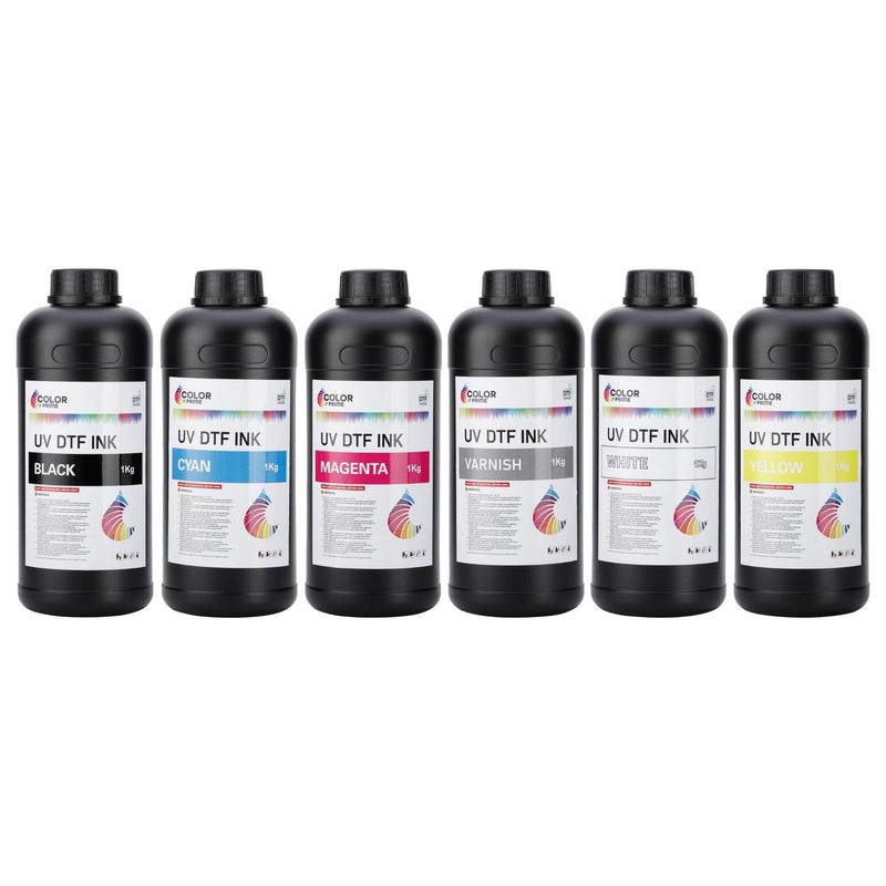 DTF Station UV Direct To Film (DTF) Color Prime Ink Set & Varnish DTF Bundles Prestige 
