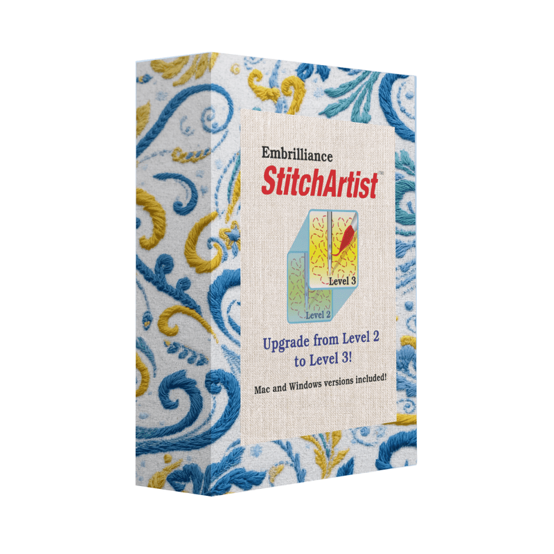Embrilliance StitchArtist Embroidery Digitizing Software | Upgrade Codes Level 2 to Level 3 Swing Design 3