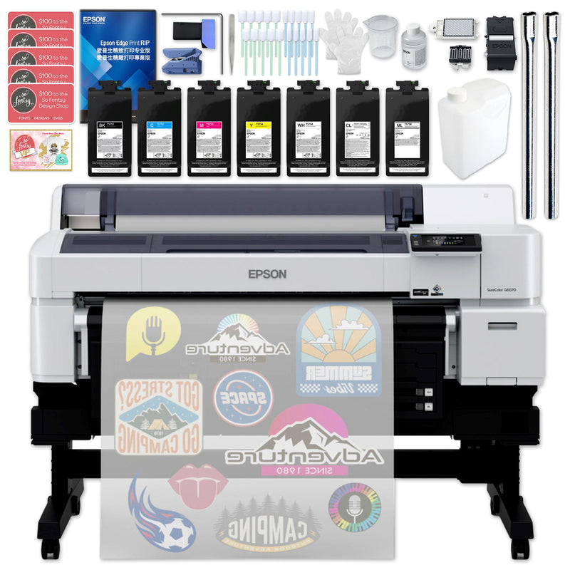 Epson SureColor G6070 35" Direct To Film (DTF) Roll Printer with Inks DTF Bundles Epson 