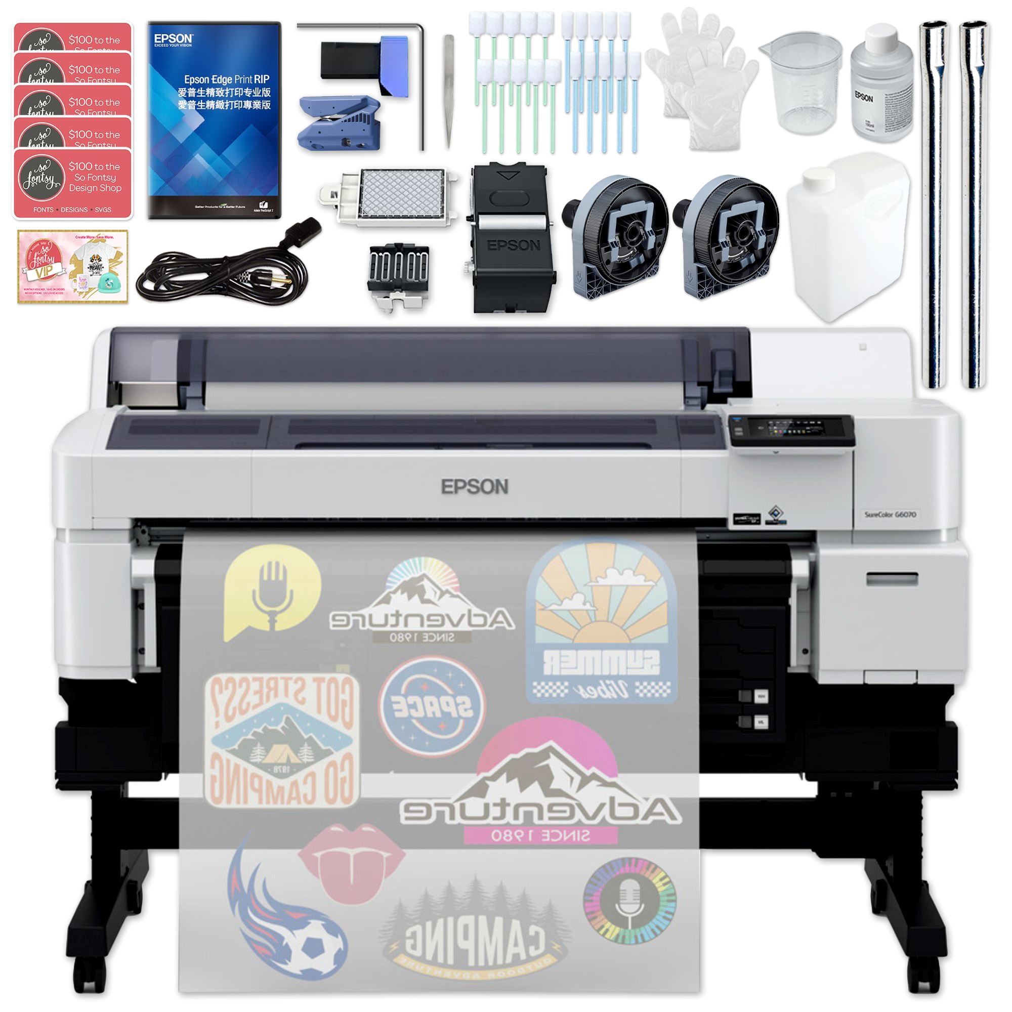 Epson SureColor G6070 35" DTF Roll Printer with 30" Inline Shaker & Oven Bundle DTF Bundles Epson 