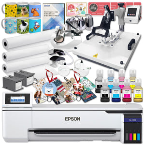 Epson SureColor PRO F570 24" Sublimation Printer w/ 15" x 15" 8-in-1 Heat Press Sublimation Bundle Epson Epson F570 Bundle 